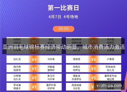 亚洲羽毛球锦标赛经济带动明显，城市消费活力激活